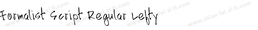 Formalist Script Regular Lefty字体转换